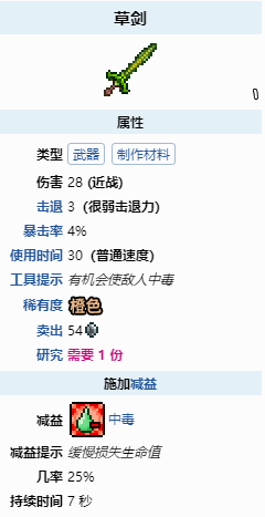 如何在泰拉瑞亚中获得草剑