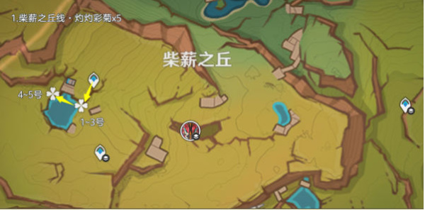 《原神》5.0版本彩菊采集攻略：详细路线解析